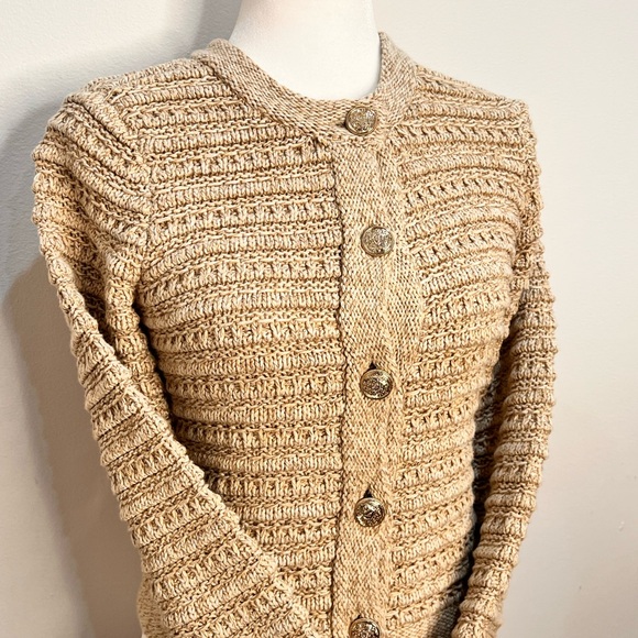 LOFT Women's Tan Cardigan Sweater - Picture 8 of 10